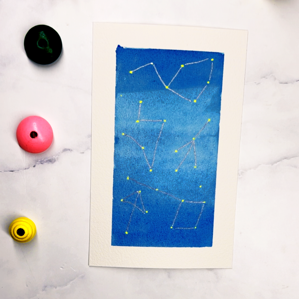 Step 3: Connect the dots and create your own star constellations.